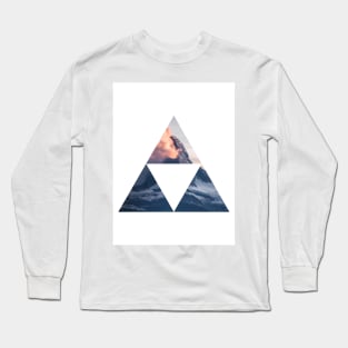 Geometric Mountain Artwork Long Sleeve T-Shirt